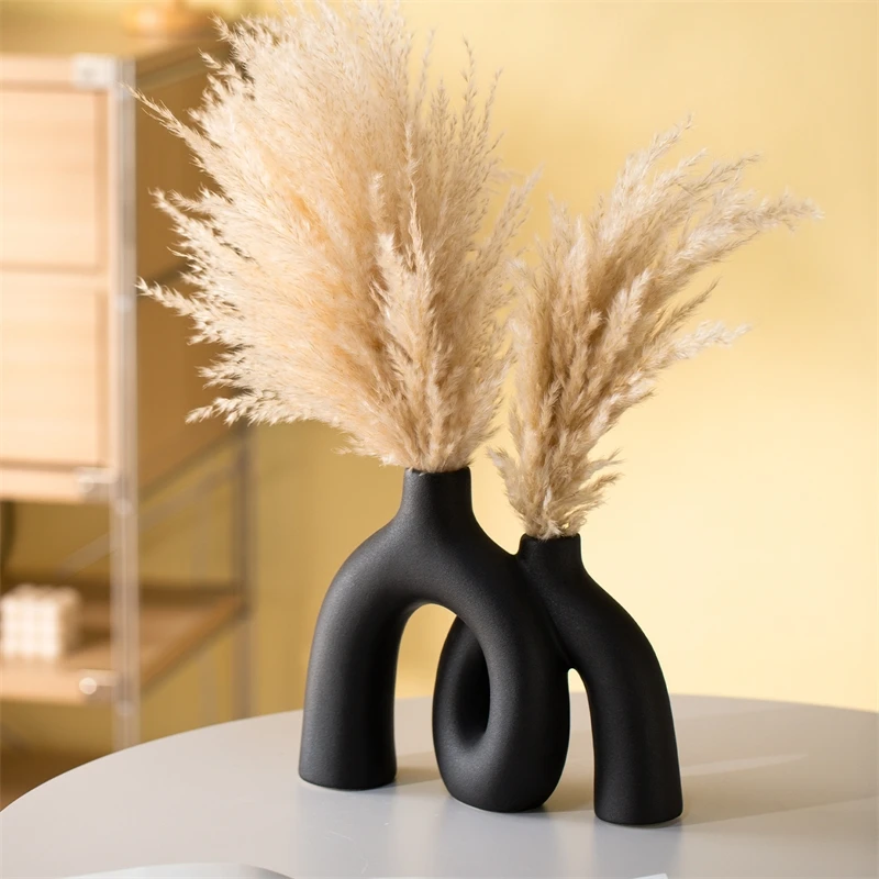 Nordic Ceramic Vase Minimalist White Flower Vase Living Room Table Modern Home Decor Flower Arrangement Decorative Vase