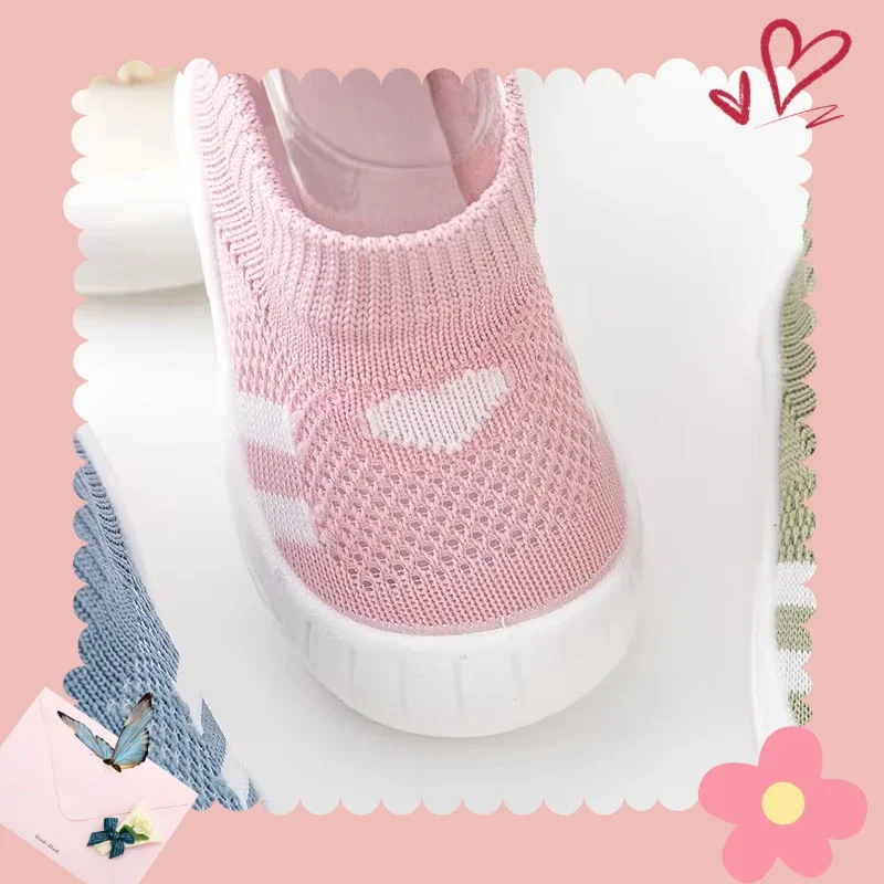 الربيع والصيف الطفل تنفس شبكة أحذية الأطفال محبوك عارضة أحذية الرضع لينة وحيد حذاء طفل صغير حذاء طفل صغير