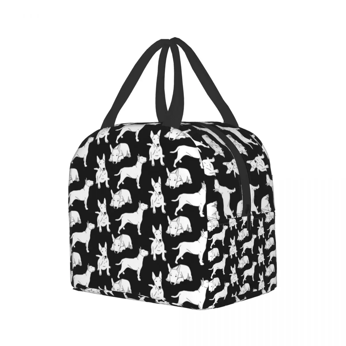 Bull Terrier Dog Portable Lunch Box Animal Cooler Thermal Food Insulated Lunch Bag For Kids Women School Work Picnic Bags