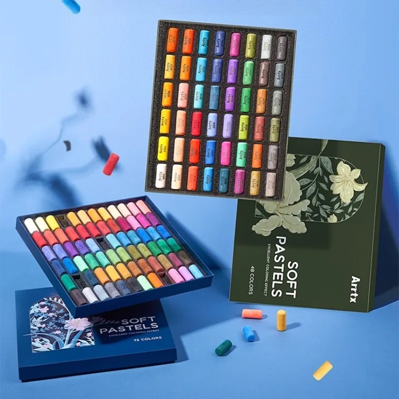 

48-color Cylindrical Soft Color Powder Stick Artist-level Professional Pigment Chalk DIY Art Creation Clay Coloring Graffiti Pen
