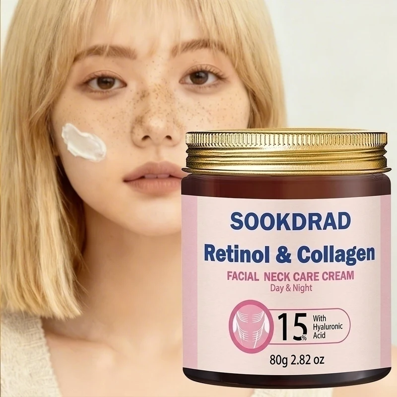 Retinol Collagen Cream,15% Hyaluronic Acid,Facial Neck,Day Night,80g,All Skin,Vibrant Daily