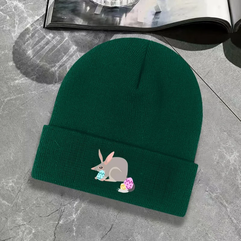 หมวกถักแฟชั่นฤดูหนาวลายการ์ตูนหนูน้อยสำหรับผู้ชายและผู้หญิง ของจำเป็นสำหรับกิจกรรมกลางแจ้ง หมวกถักกันความหนาว