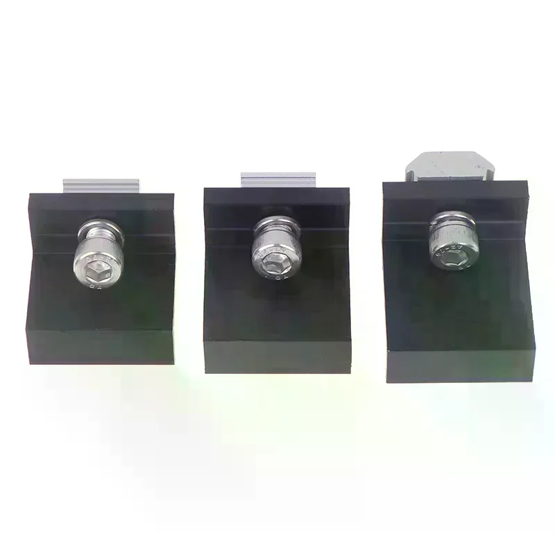 1set Solar Panel Mounting Fixing Clamp Adjustable Bracket End Mid Clamp Pv Panel Clip for Solar Panel Pv Install Accessories