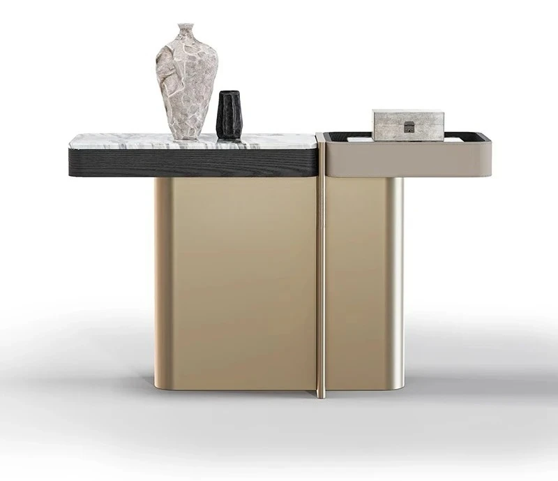 

Modern light luxury natural luxury stone / corridor wall marble decoration table console table