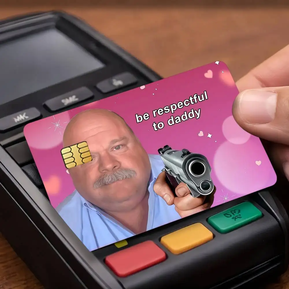 Bertram Be Respectful To Daddy Credit Card Public Transportation Cards Protective Sticker Waterproof Card Face Decoration 4PCS