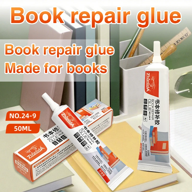 

Book Repair Glue 50ML With Dispensing Needle Transparent Adhesive Bonding Notebook Magazine DIY Handmade Paper Crafts For School