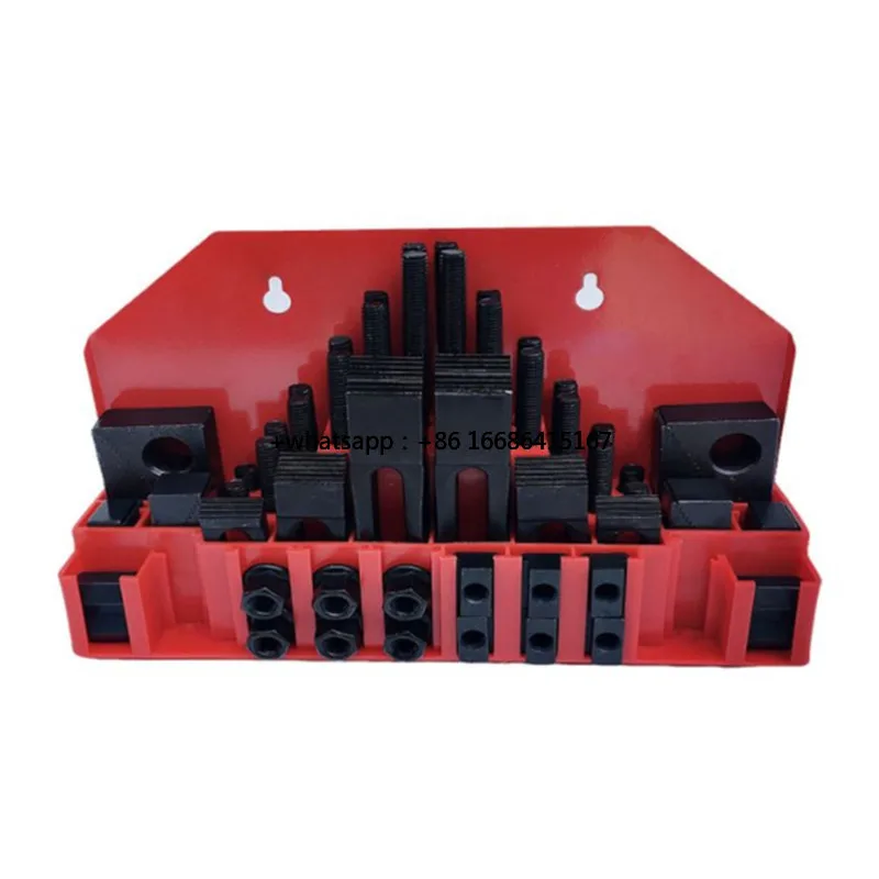 58pcs Milling Machine Clamping Set Mill Clamp Kit Vice M12 Universal Fixture Screw Set Pressure Plate Processing Parts