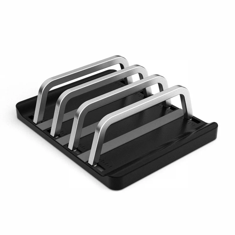 Foldable Vertical Laptop Stand Holder Adjustable Desktop Notebook Dock for Macbook iPad Phone Tablet 3In1 Storage Holder Support