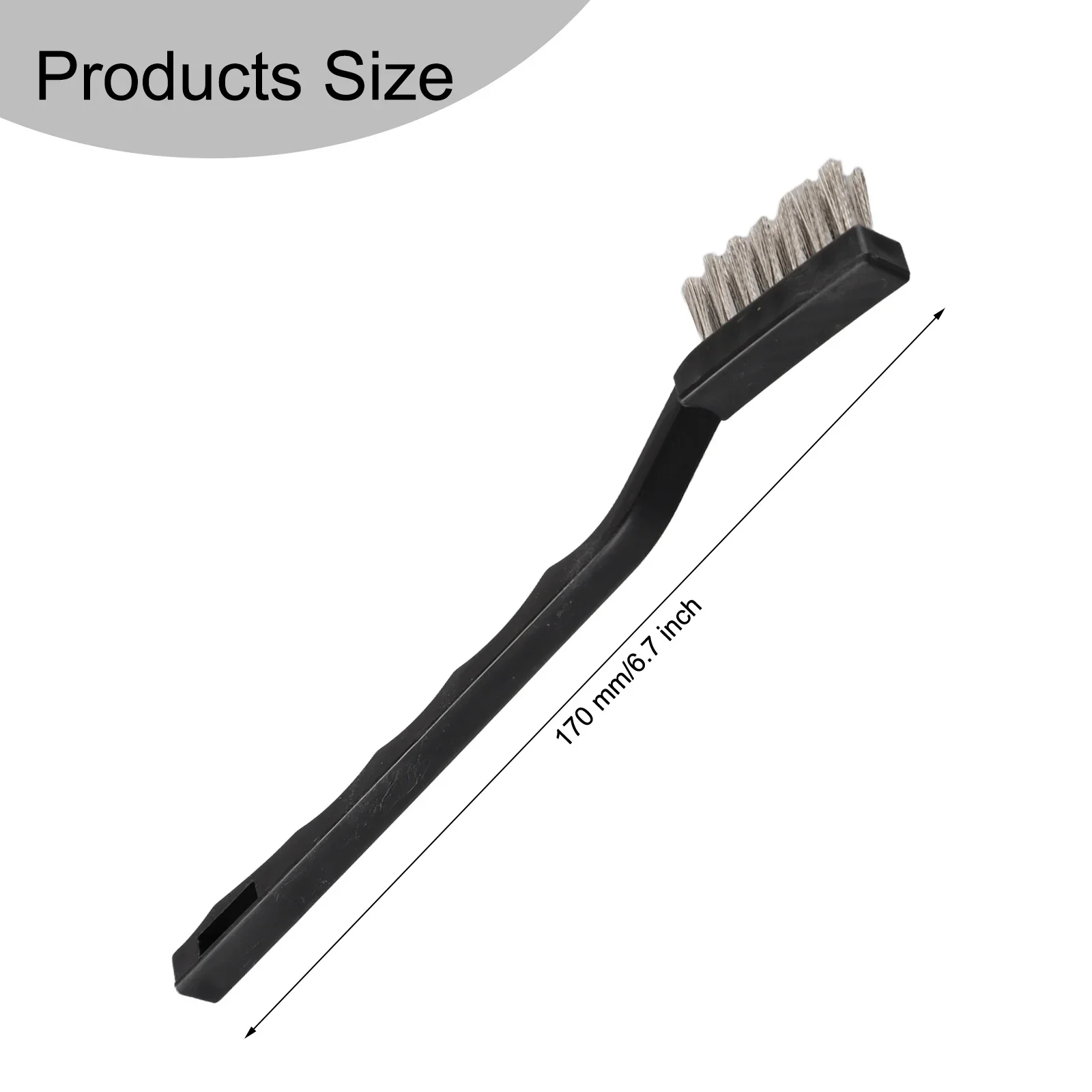 Brosse à Dents Industrielle en Acier Inoxydable, Cuivre, Fil de Nylon, Antirouille, GIslande Manuel, Outils de Livres, Poignée en Plastique, 7 Pouces, 1/3 Pièces