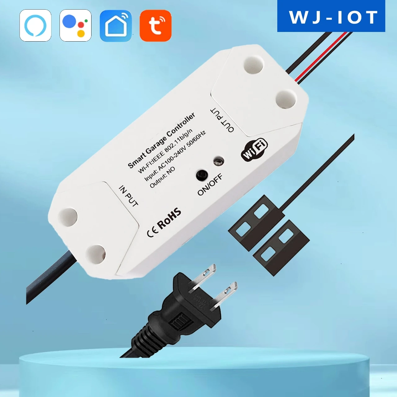 

Tuya Smart WiFi Garage Door Controller, Tuya Smart Home Mobile Phone Remote Garage Door Switch Controller
