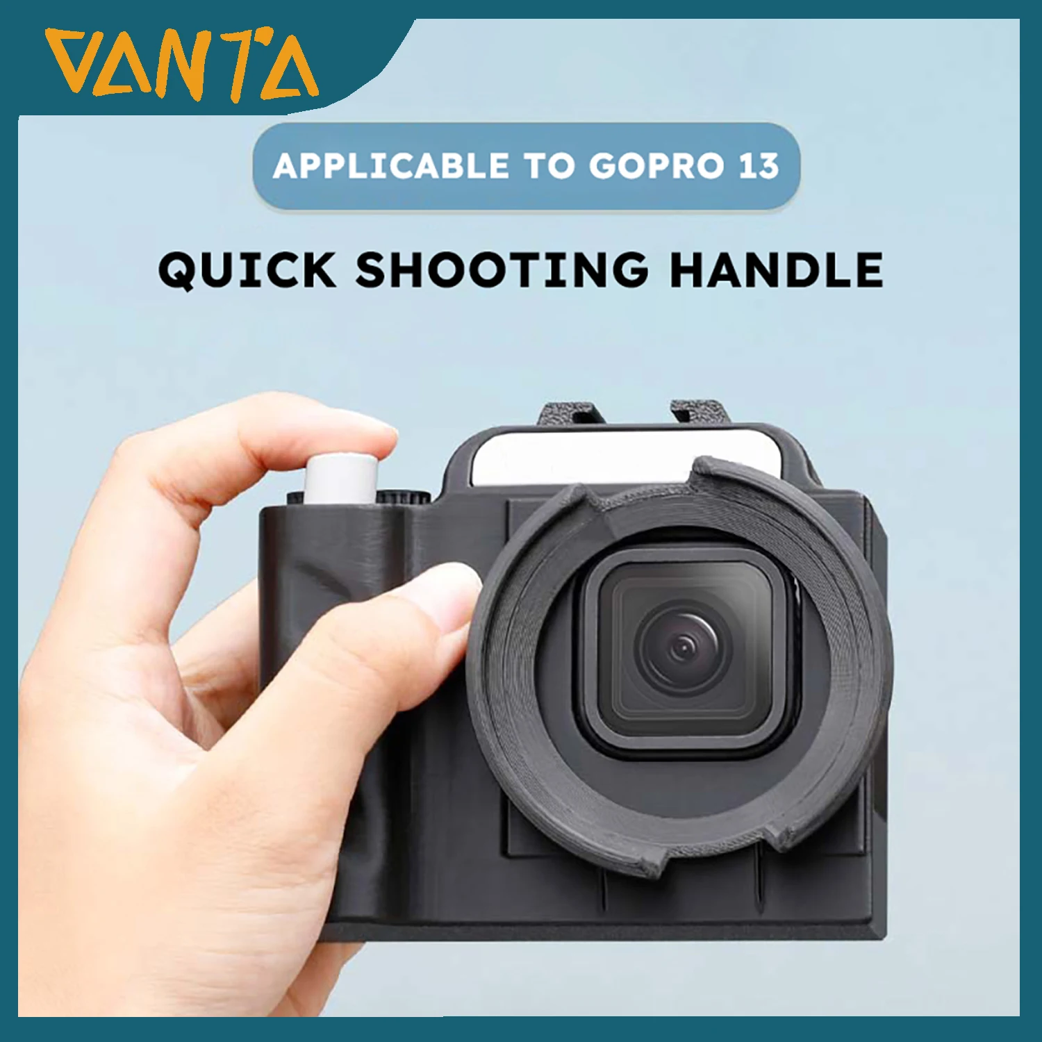 For GoPro13 Street Photography Compatible Micro Single Button Shutter Handle Plastic Anti-Shake Camera Accessory for Action Cams