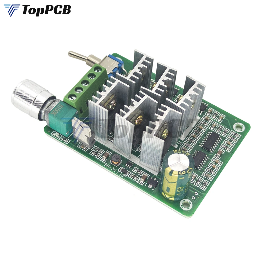 15A BLDC Three-Phase Sensorless Brushless Motor Speed Controller Explosive Fan Drive DC 5-36V 12V 24V With Potentiometer Switch