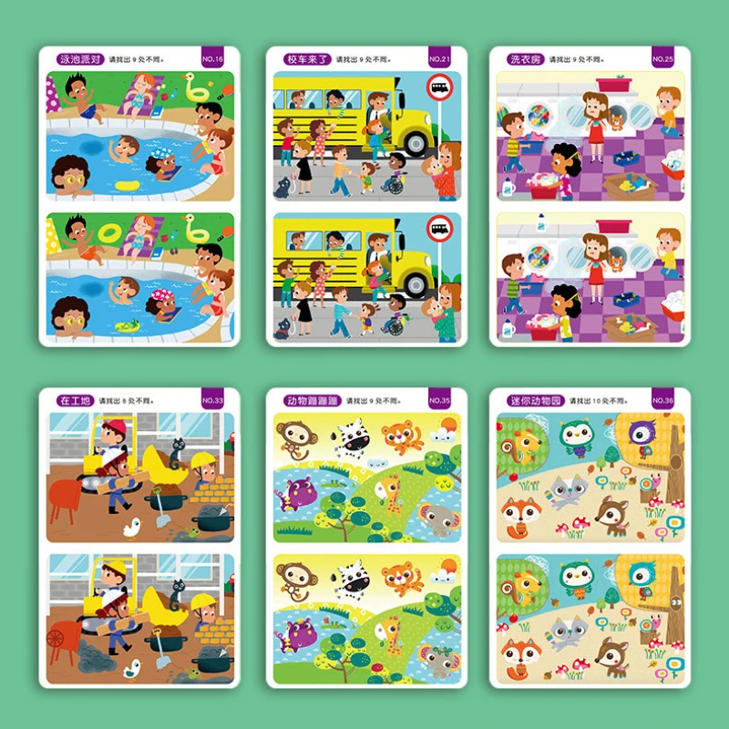 Imagem -06 - Educação Infantil para Crianças Treinamento em Foco Encontrando Diferenças Pensando Desenvolvimento