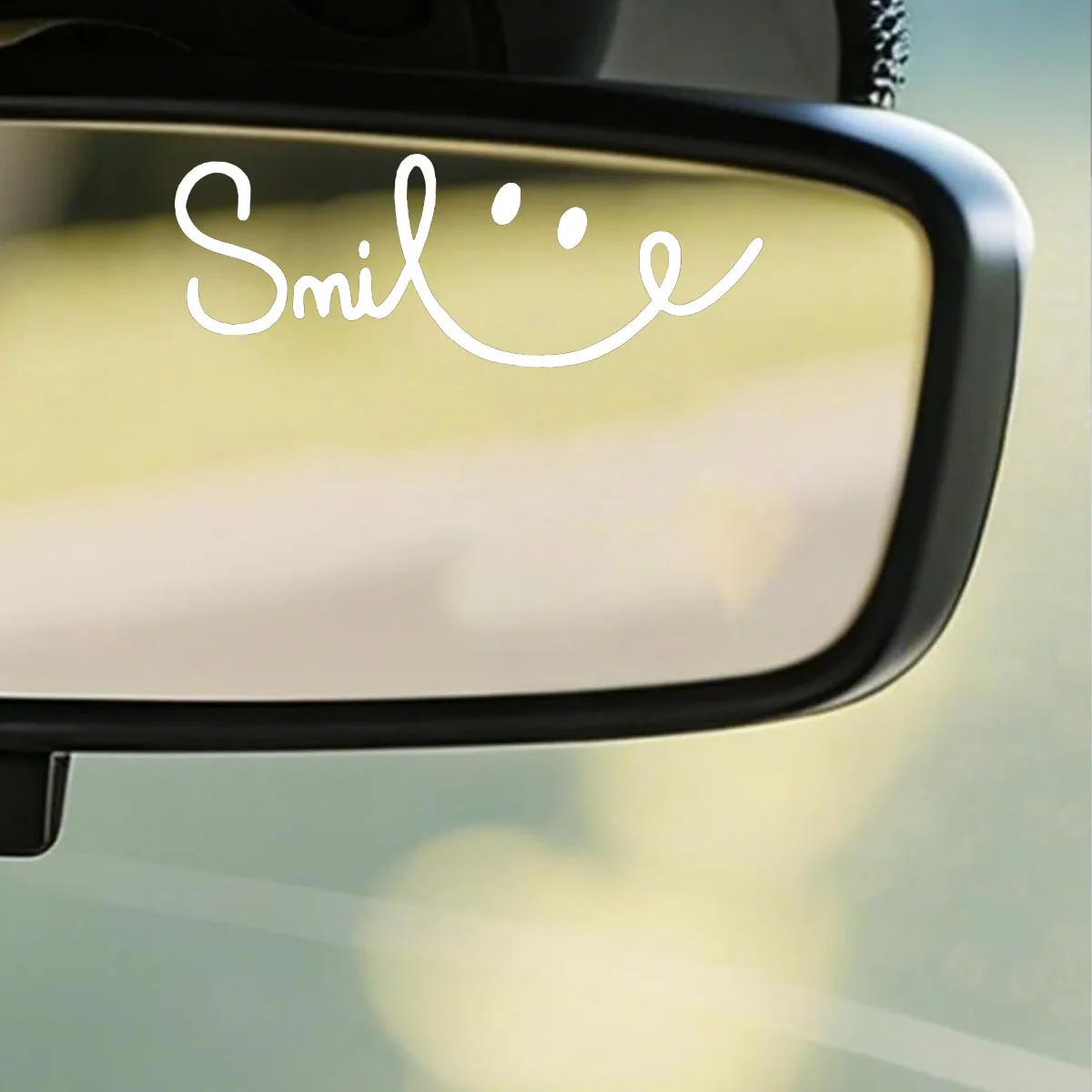 Motivational Smile Vinyl Stickers - Waterproof and removable, suitable for cars, motorcycles, laptops, and home décor