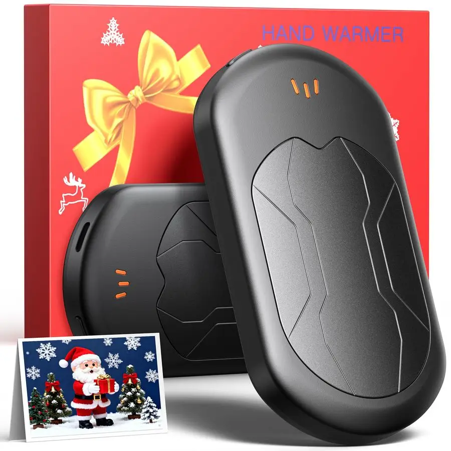

Грелки для рук, перезаряжаемые, 2 шт., с 3 режимами нагрева, портативный обогреватель для рук, умные чипы, быстрая зарядка через USB, зимние подарки на Рождество