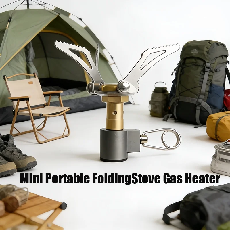 

SAD-3000T Titanium Mini Camping Gas Burners 45g One-Piece Pocket Stove Outdooor Hiking Folding Cooking Furnace Portable ﻿