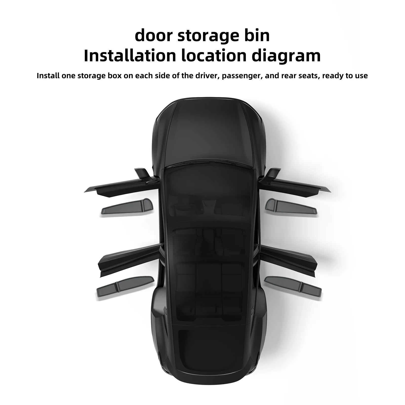 LUCKEASY für Tesla Model Y Juniper 2025 2026 Auto-Türseiten-Aufbewahrungspad Model Y L 2026 Türlücken-Anti-Schmutz-Aufbewahrungsbox – Detail 3