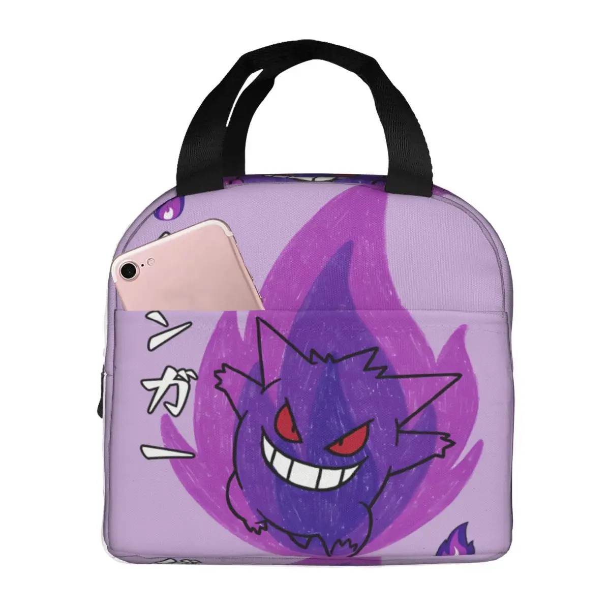 

Office Pokemon Fire Purple Kawaii Animal Anime Sticker Durable Waterproof Unique Pocket Monster Pikachu Lunch Box Bag For Bags