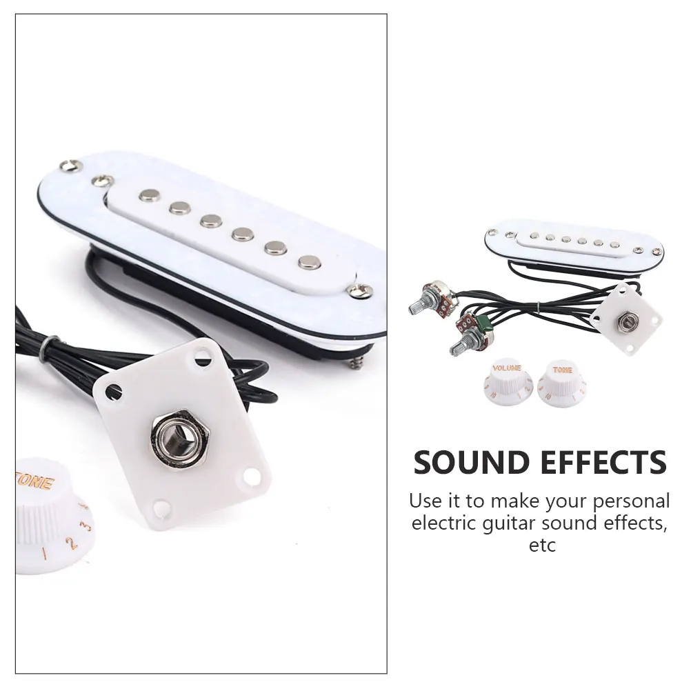 

1Set Electric Guitar Pickup Piezo Professional Musical Instrument Pickup Piezo Kit White Durable Long-Lasting Amplify Sound