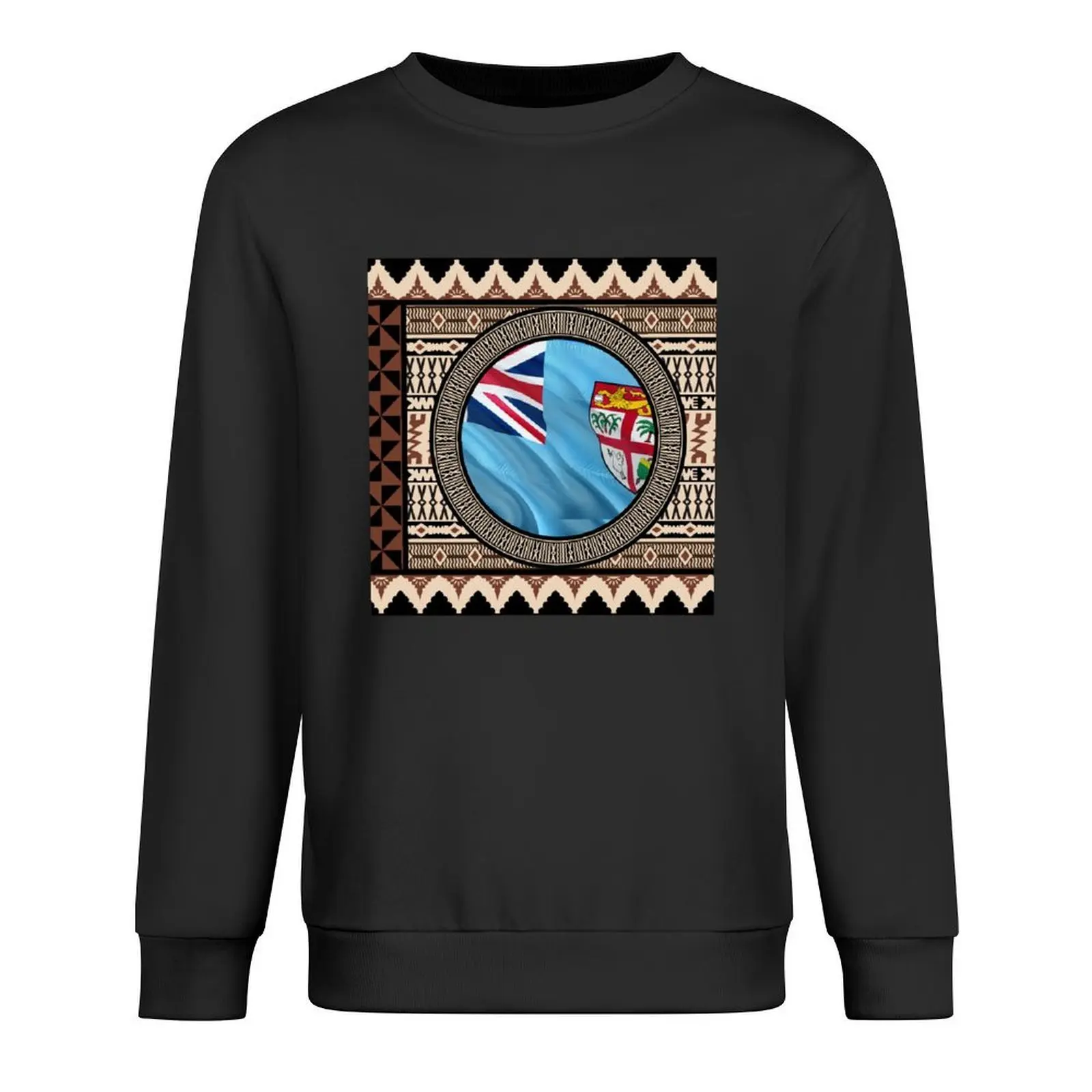 

Fiji Flag Masi Print Authentic Tapa Pullover autumn winter clothes anime clothes aesthetic sweatshirts
