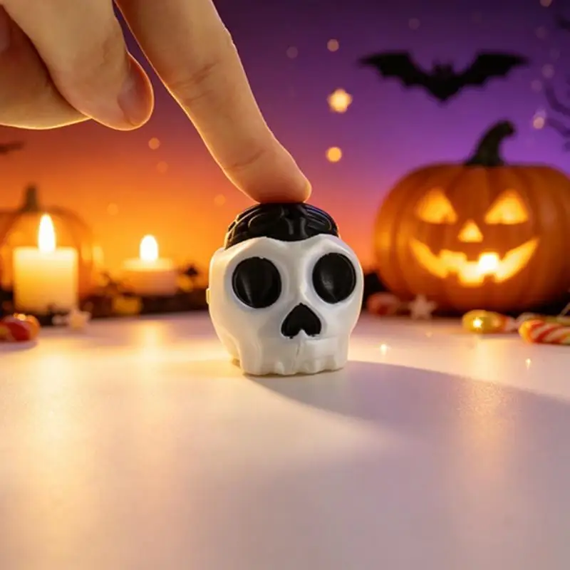 Lustige 3D-gedruckte Halloween-Serie Klicker-Schlüsselanhänger Kürbis-Skelett-Anhänger Entspannungsspielzeug Partygeschenk – Detail 6