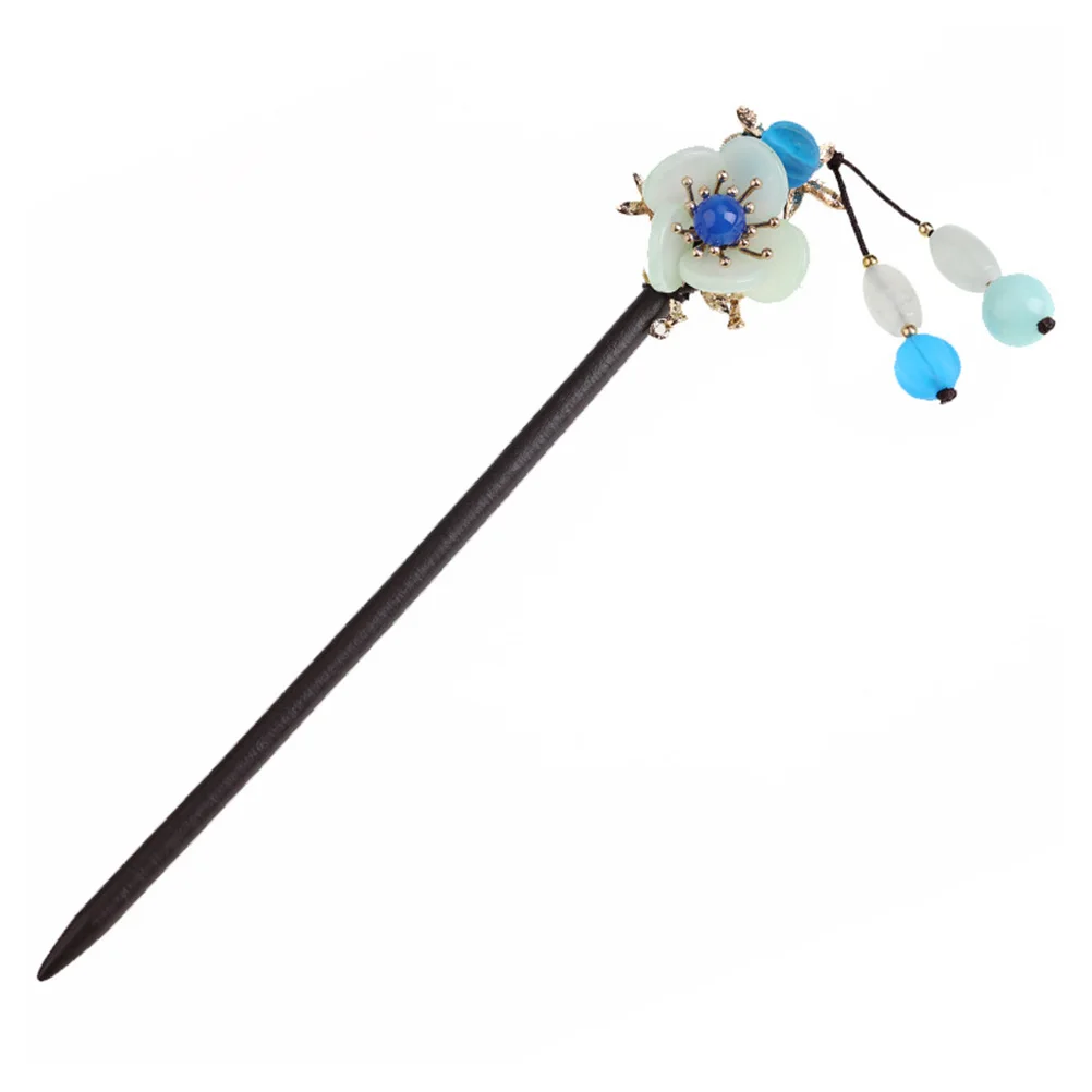 

Wood Hairpin Stone Agate Vintage Chopstick Folk-custom Headdress Hair Accessories for Wood Hairpin Party Cosplay