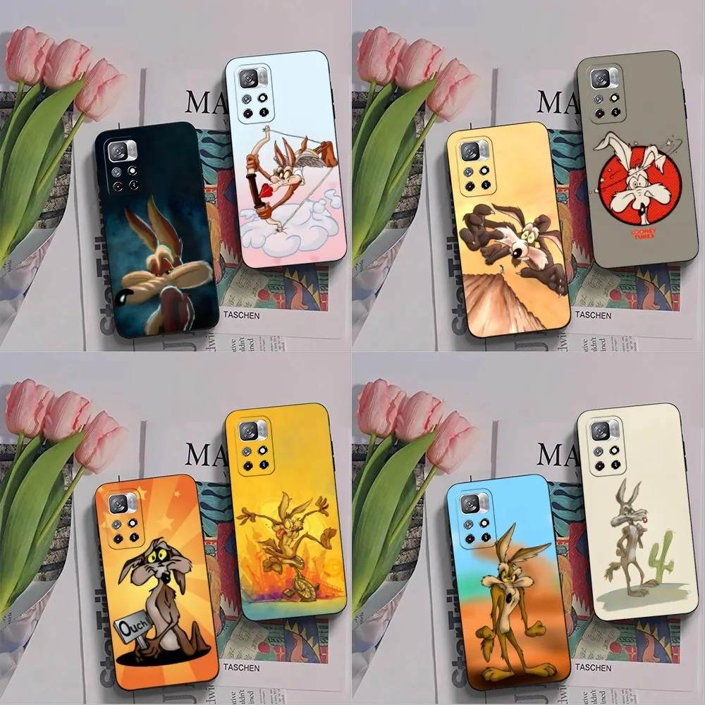 Willy Coyote Road Runner Phone Case for Xiaomi Redmi Note 14 13 12 11 9 Ultra 10 Lite POCO F4 F5 X5 Pro Plus Cover