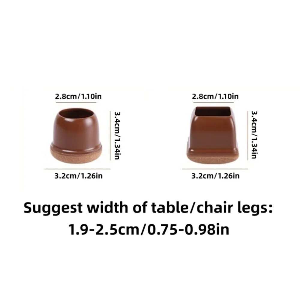 8 قطعة/المجموعة عدم الانزلاق الجدول الساق حافظات الأرضية مقاومة للاهتراء مقاومة للخدش أقدام أثاث وسادة الحد من الضوضاء سميكة #6