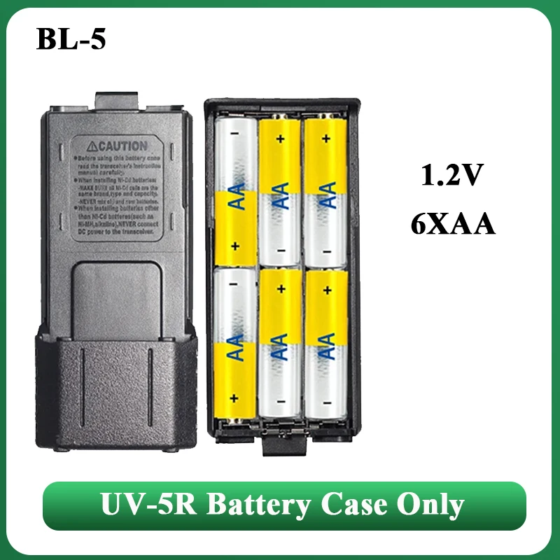 Baofeng UV-5R Battery Case BL-5 AAA batteries Shell Extended AA Battery Housing for GT-5R DM-5R UV-5RE Walkie Talkie Accessories