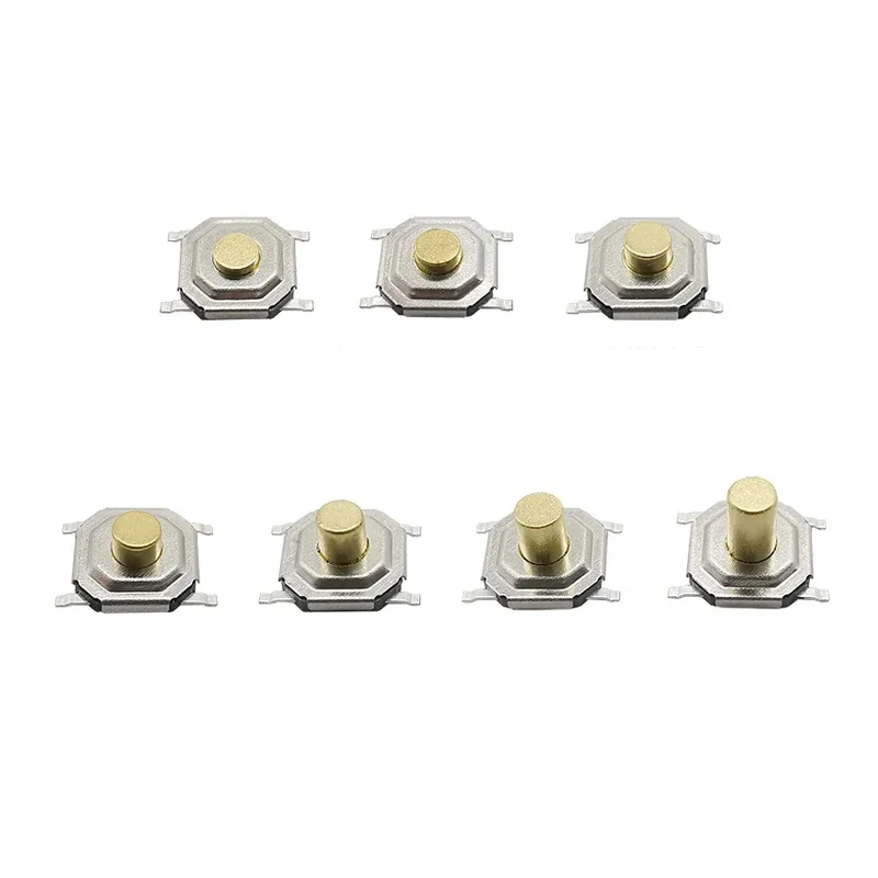 50Pcs 4x4mm 4 Pin SMD Tactile Tact Push Button Micro Switch 4*4*1.7/2/2.3/2.5/3/3.5/4.3mm Keys Button