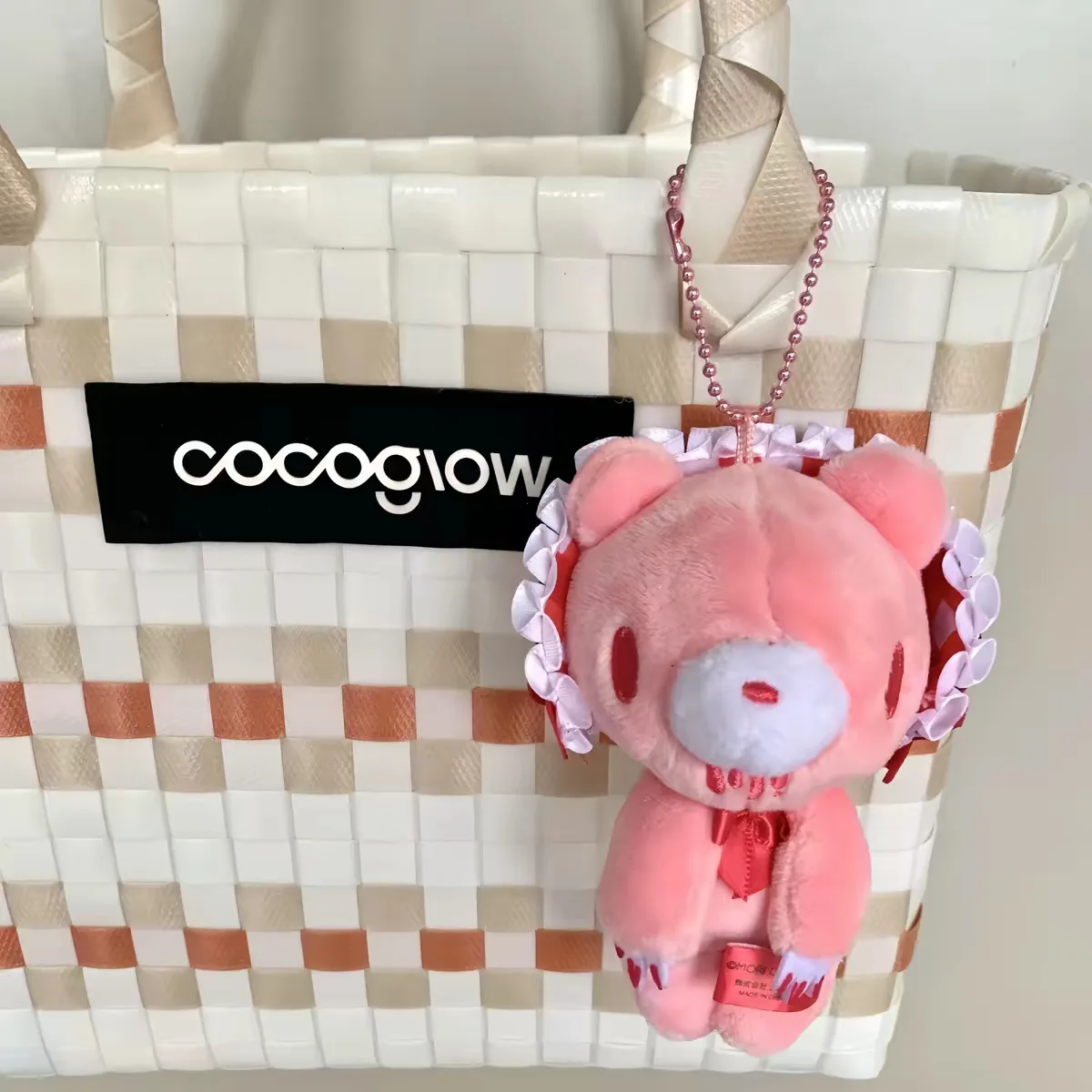 10CM Gloomy Bear Taschenanhänger Niedlicher Bären-Stil Weicher Plüsch-Schlüsselanhänger Y2K-Stil Handgefertigter Schlüsselanhänger Geburtstagsgeschenk – Detail 9