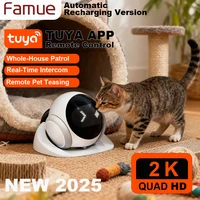 2025Famue-cámara Robot de carga automática HD 5G, WIFI, IP, seguimiento móvil de mascotas, visión nocturna, CCTV, vista remota, aplicación TUYA