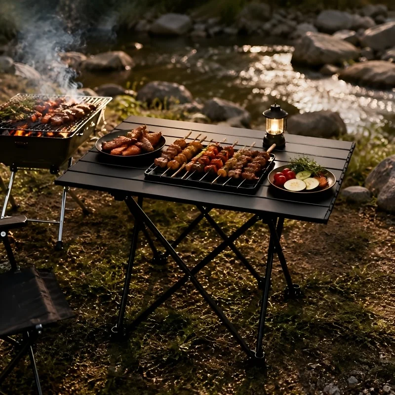 folding-roll‑top-camping-table-lightweight-portable-picnic-desk-multi‑purpose-small-table-for-outdoor-camping-picnic-use