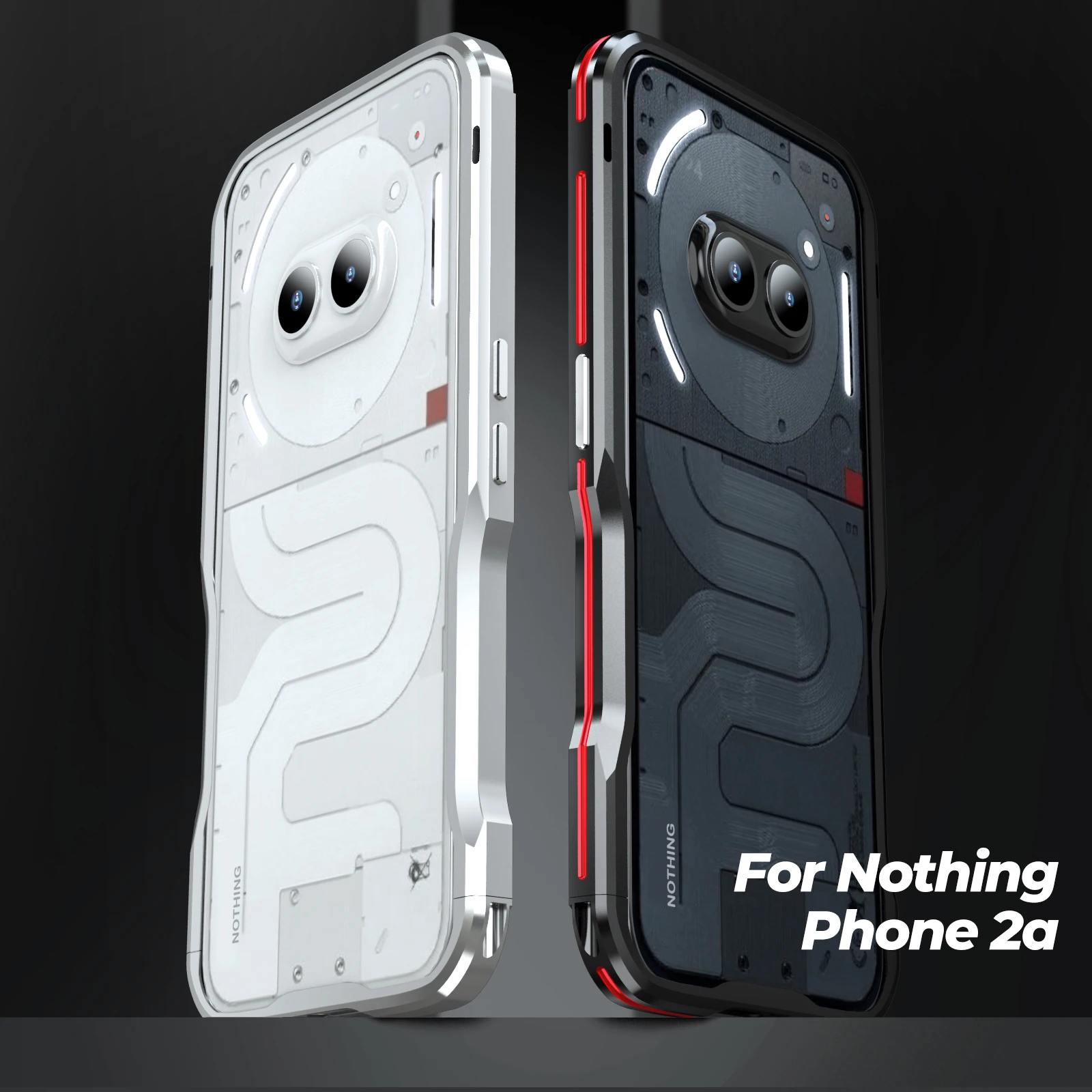 

2025 New Aluminum Metal Armor Bumper Frame Man's Case Cover For Nothing Phone 2A Plus 3A Pro case
