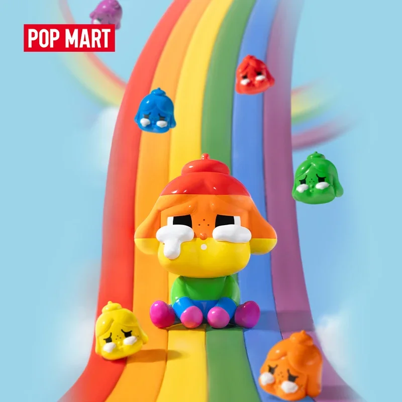 Pop Mart Crybaby Pride Parade Figure 한정판 주문당 2Pcs로 제한 장난감 인형 애니메이션 피규어 데스크탑 장식품