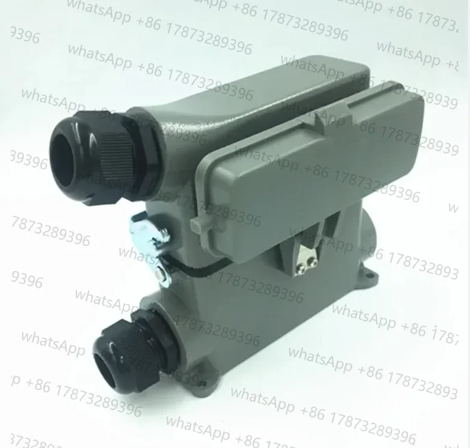 Heavy-duty Connector 24-pin Rectangular Socket Surface-mounted Waterproof Aviation Plug Socket with Cover HDC-HE-024-3DB