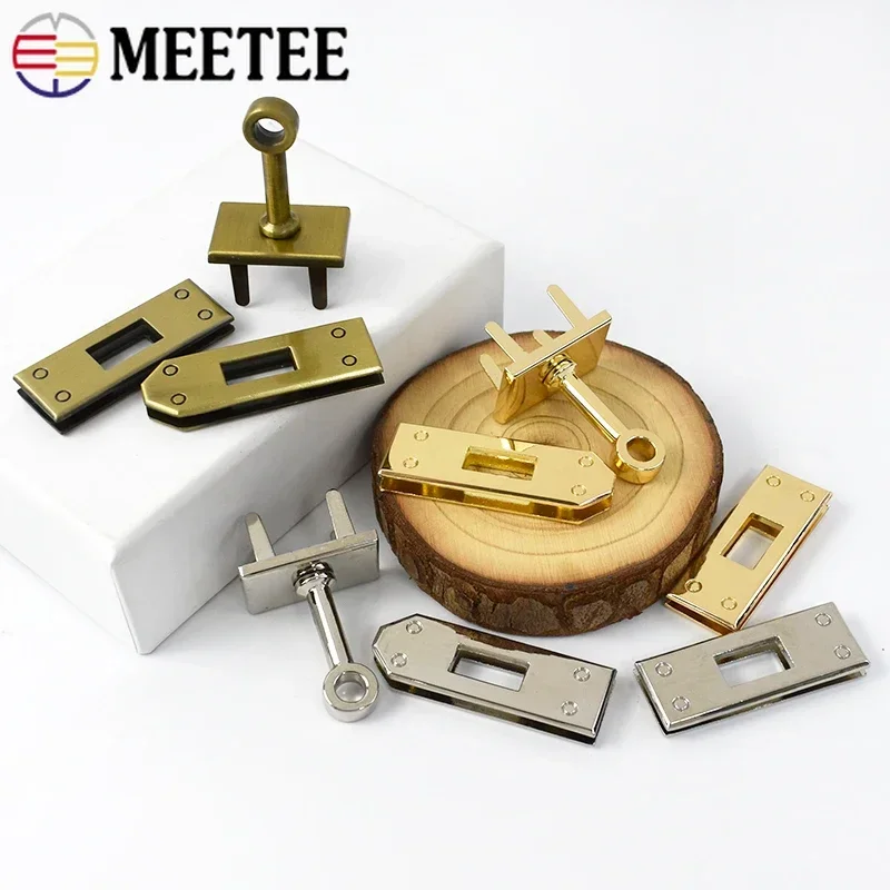 1/2Sets Metal Bag Lock Buckles Combination Clasps Closure DIY Luggage Handbag Wallet Leather Craft Hardware Accessory BD453