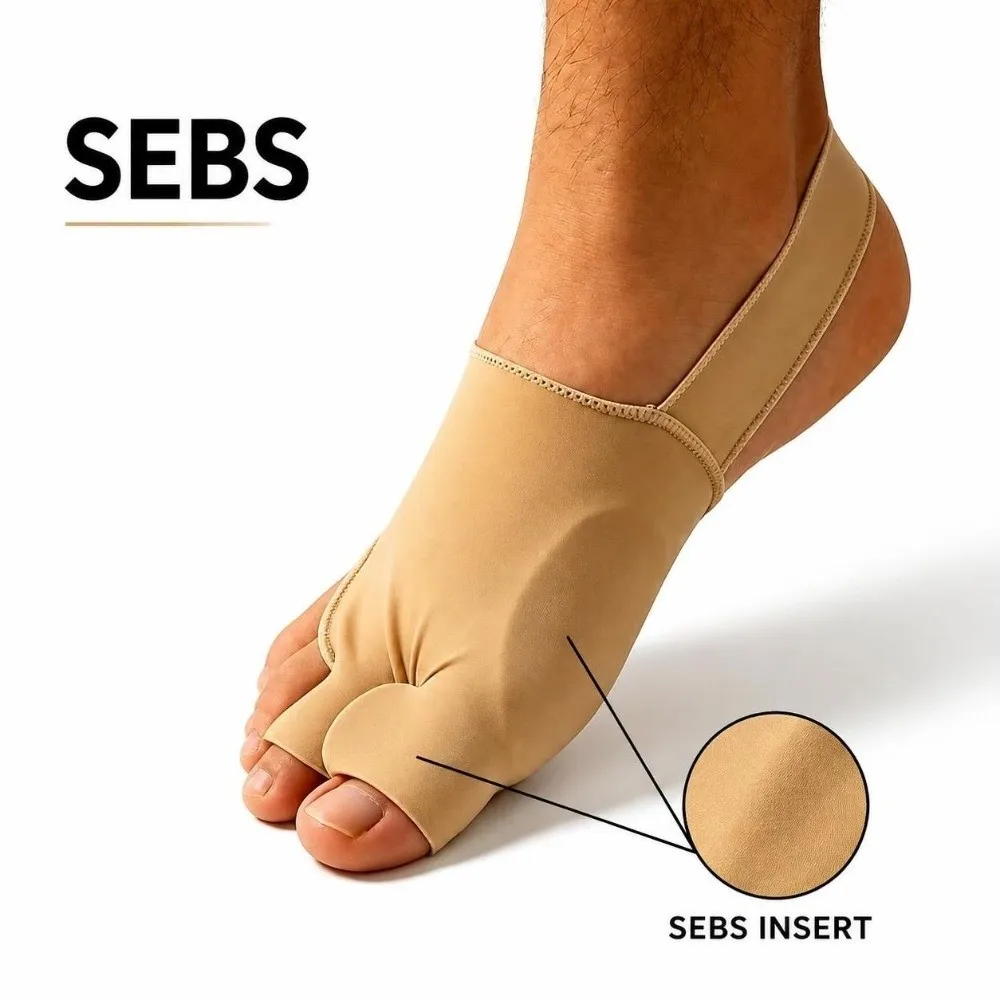 Seb Bunion Toe Sleeve Soft Stretchable Hallux Valgus Corrector Sleeve Washable Breathable Toe Alignment Corrector