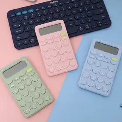 Fashion Candy Color 8 Digits Desk Mini Portable Calculator Big Button Financial Business Accounting Tool Large-screen Calculator