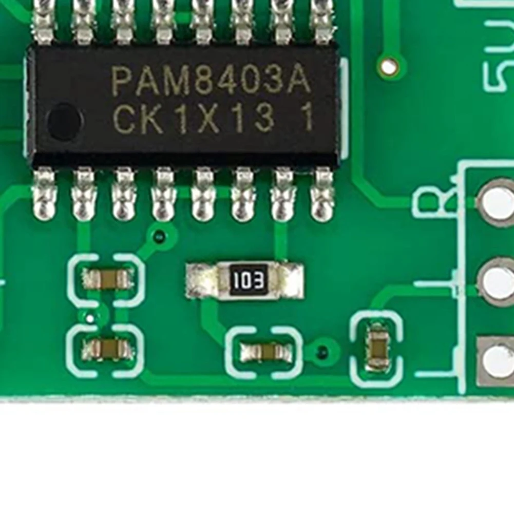 PAM8403 모듈 슈퍼 미니 디지털 앰프 보드, 클래스 D 디지털 2.5V ~ 5V 파워 앰프 보드, 2x3W, 10 개