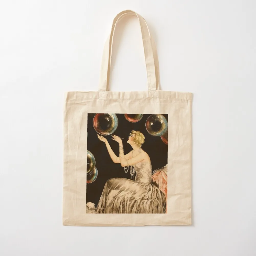 Enchanting Whimsical French Art Deco Woman Fashion illustration Tote Bag hand bags Woman shopper bag hand bag