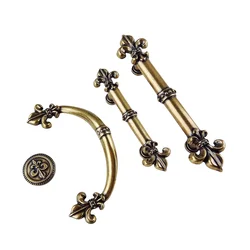 Vintage Bronze Handle For Furniture Hardware Kitchen Cabinets Door Round Knobs Drawer Dresser Handle Wardrobe Cupboard Pulls