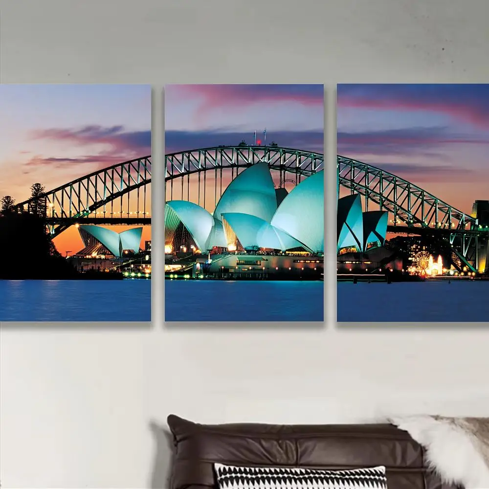 Sydney Harbour Bridge Poster Stickers Self-Adhesive Art For Bedroom Living Room Home Decor Modern Wall Decals Gift