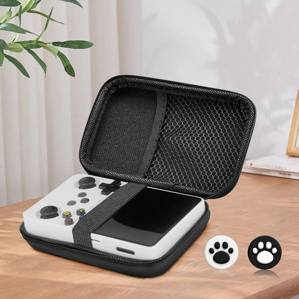 Portable Hard Carrying Case with 2 Joystick Caps Handheld Game Console Carrying Bag for Miyoo Mini Plus/RG35XX/R36S/R35S