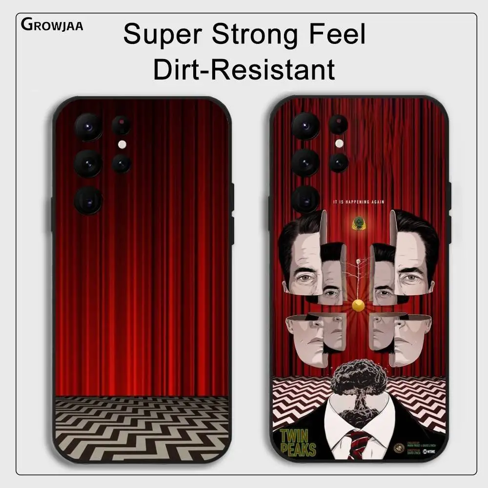 Чехол для телефона T-Twin Peaks Fire Walk With Me для Samsung Galaxy S24 Ultra S22 S23 Ultra S21 S20 5G Защитный силиконовый мягкий чехол Чехол для телефона T-Twin Peaks Fire Walk With Me для Samsung Galaxy S24 Ultra S22 S23 Ultra S21 S20 5G Защитный силиконовый мягкий чехол