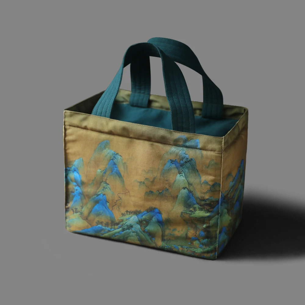 

Хлопковая дорожная сумка-органайзер для чайного набора, ручной работы, в китайском стиле, с элементами из глины, для чайника, в деревенском стиле, для чайной церемонии