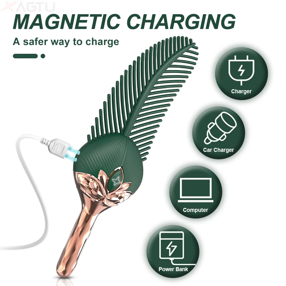 برأسين ريشة رصاصة هزاز النساء الحلمة محفز AV عصا سحرية تدليك البظر الإناث الاستمناء الجنس لعب الكبار