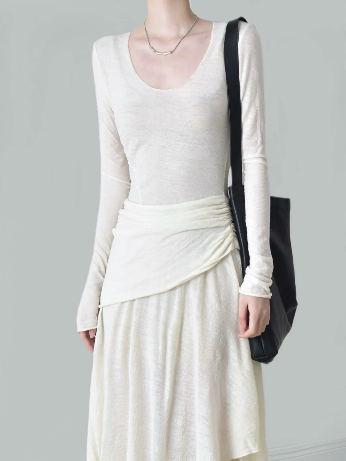 ballet-sle-asymmetric-hem-dr-pure-desirable-girl-inner-wear-skirt-long-sve-slim-fit-round-ne-dr-for-various-occa