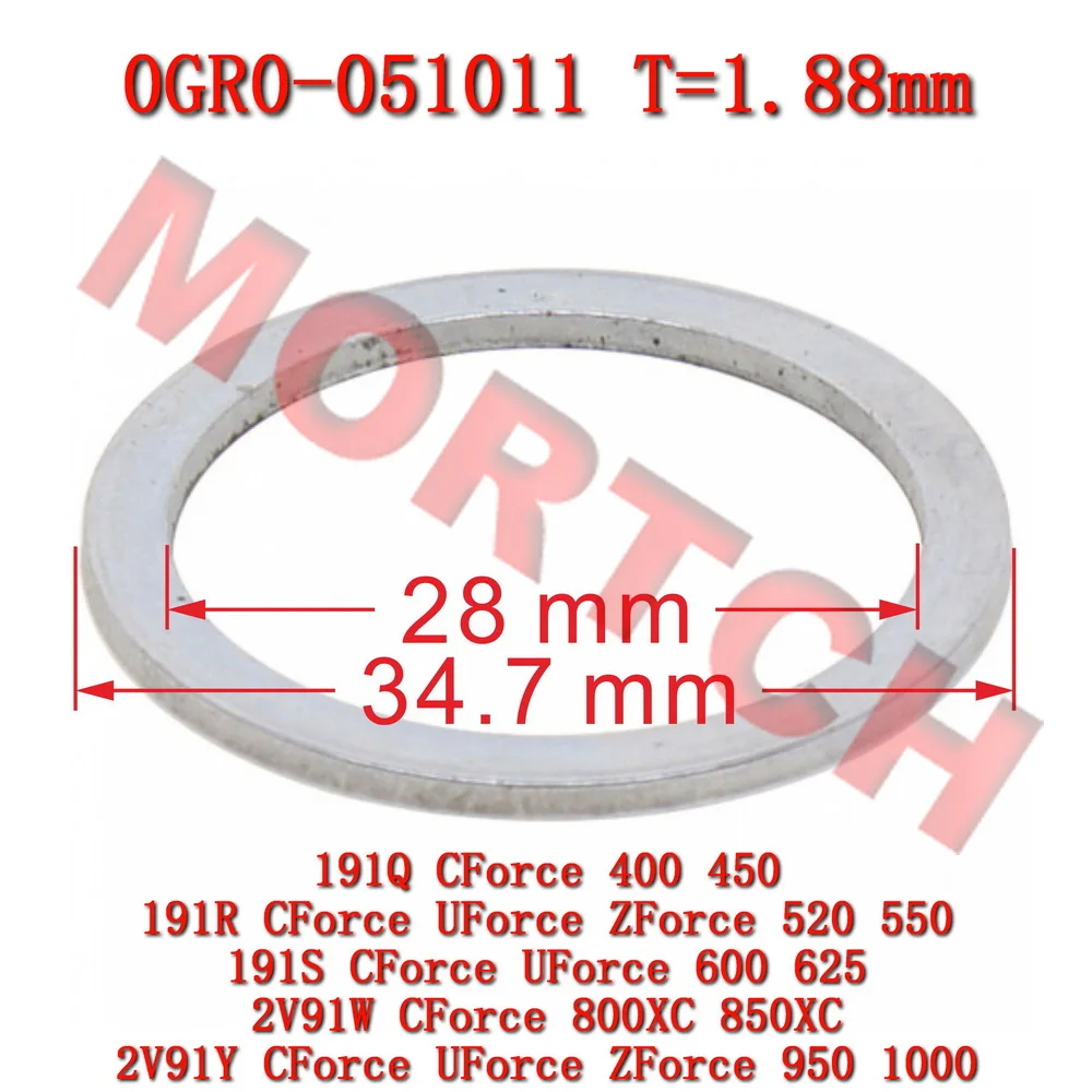 Steel Washer Genuine Part 0GR0-051011 for CFMoto 400cc-1000cc 600cc 625cc 850cc Engines Compatible with ATV UTV SSV Models 191Q