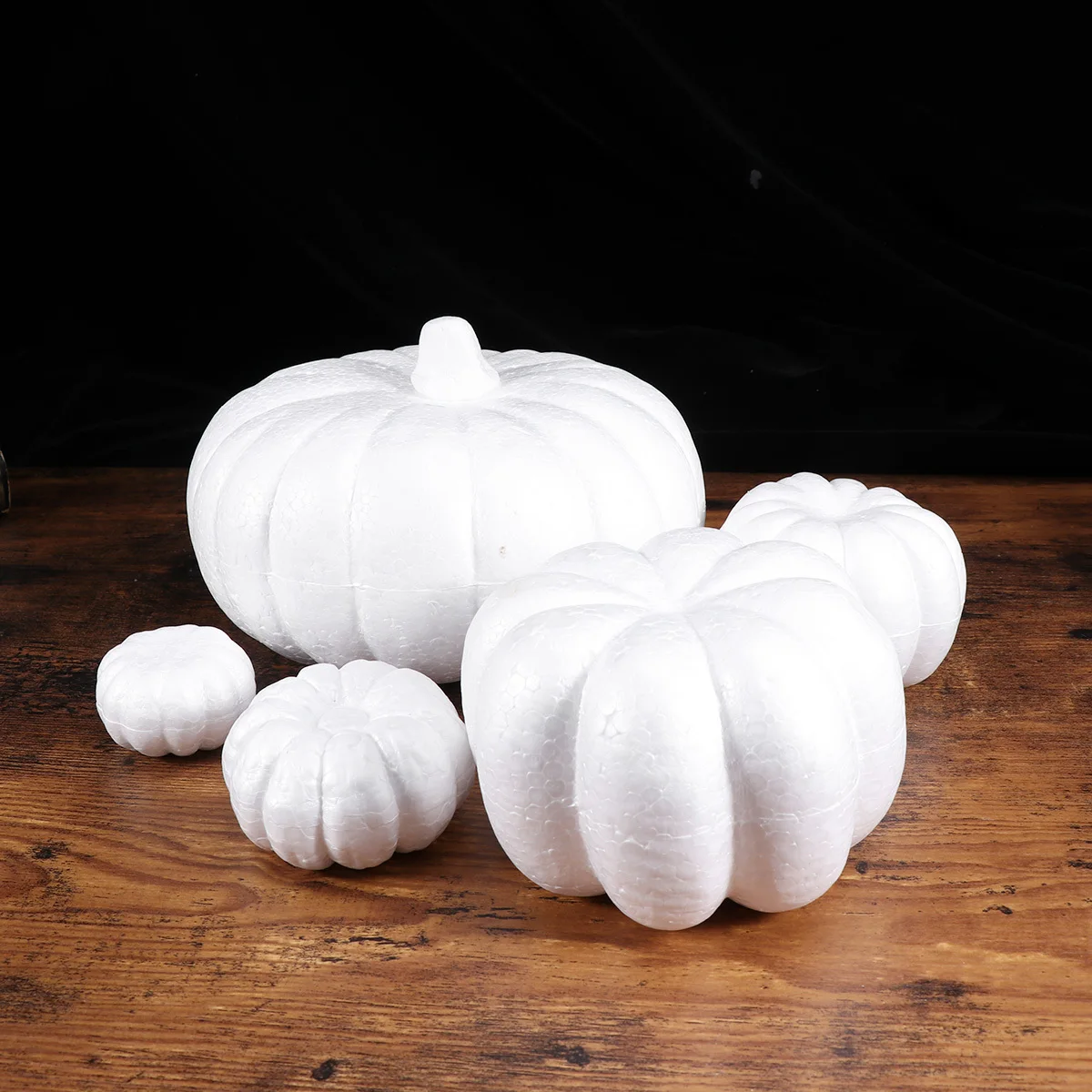 

5Pcs Simulation Pumpkin Mold White Realistic Fake Pumpkins for DIY Craft Halloween Fall Thanksgiving Decoration